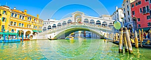 Grand Canal and Rialto bridge Venice