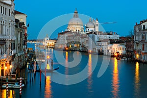 Grand canal and Salute at dusk, Venice