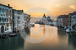 Grand Canal and Santa Maria della Salute Church from Accademia