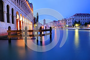 Grand canal in Venice in the evening