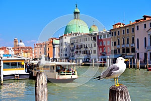 Grand canal  in Venice Italy