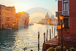 Grand Canal in Venice, Italy at dawn,  San Simeon Piccolo photo