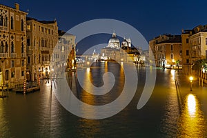 Grand Canal in Venice at night