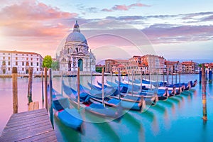 Grand Canal in Venice, Italy with Santa Maria della Salute Basil