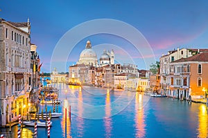 Grand Canal in Venice, Italy with Santa Maria della Salute Basil