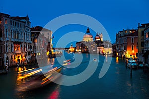 Grand Canal in Venice, Italy at sunset