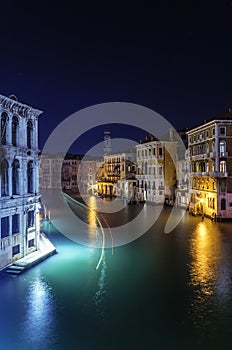 Grand Canal in Venice at night