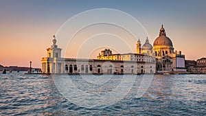 The Grand Canal in Venice with the Santa Maria della Salute basi