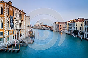 The Grand Canal in Venice with the Santa Maria della Salute basilica