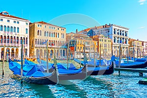 Grand Canal in Venice on sunny summer day