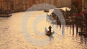 Grand Canal in Venice at sunset