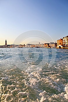 Grand Canal, view from vaporetto in Venice