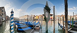 Grand Canal, Villas and Gondolas, Venice