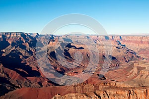 Grand Canyon aerial view. picturesque landscape of America