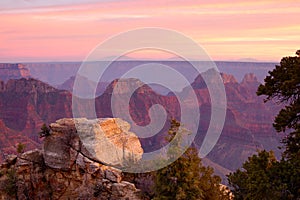 Grand Canyon from Bright Angel Viewpoint. photo