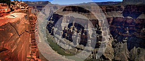 Grand Canyon with Colorado River Gorge Landmark Natural Sandstone