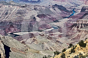 Grand Canyon Colorado River rocks formation southern end Arizona
