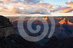 Grand canyon at dusk