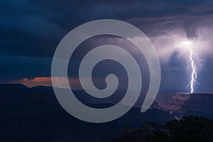 Grand Canyon lightning storm