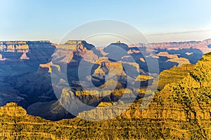 Grand Canyon at Mathers point in sunset light