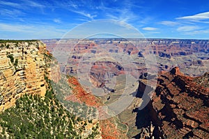 Grand Canyon National Park, Arizona, Desert Landscape Panorama from Pipe Creek Vista near Yaki Point, UNESCO Site, Southwest, USA