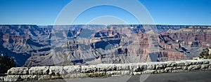 Panoramic View of the Grand Canyon as Seen from the South Rim on a Bright, Clear Autumn Afternoon