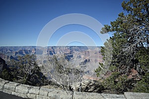 View of the Grand Canyon as Seen from a Scenic View Point on the HermitÃ¢â¬â¢s Rest Bus Line on a Bright, Clear Autumn Afternoon