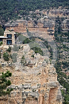 Grand Canyon National Park, Arizona: Visitors at Lookout Studio