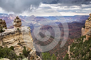 Grand Canyon National Park during a summer rainy day, Arizona, USA