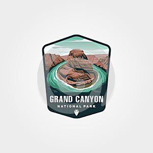 Grand canyon national park vector patch logo symbol illustration design