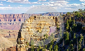 Grand Canyon north rim views Angel& x27;s window