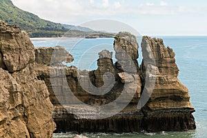 Grand Canyon Pancake Rocks Punakaiki from the lookout, West Coast, South Island, New Zealand