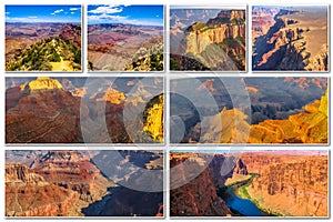 Grand Canyon sunset collage