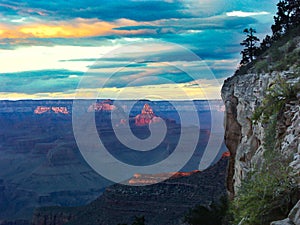 Grand Canyon. Sunset over Grand canyon, Arizona.