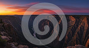 Grand canyon sunset view