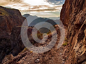 Grand Canyon Trail along Cliff Edge