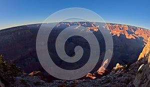 Grand Canyon view from Pima Point at sundown