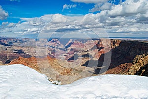 Grand Canyon in winter from south rim
