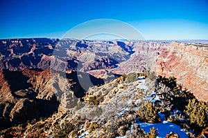 Grand Canyon in Winter in the USA