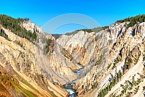 Grand Canyon of Yellowstone National Park in Wyoming, USA