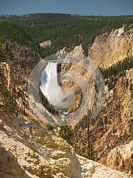 Grand Canyon of the Yellowstone with waterfall, Yellowstone national park, USA