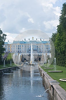 Grand cascade in Pertergof, Russia.