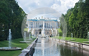 Grand cascade in Pertergof, Russia.