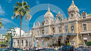 Grand Casino in Monte Carlo timelapse, Monaco. historical building