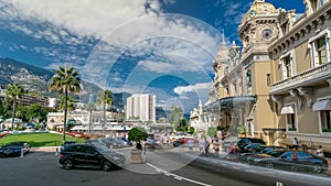 Grand Casino in Monte Carlo timelapse, Monaco. historical building