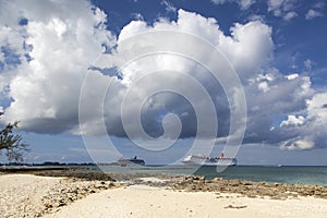 Grand Cayman Drifting Vessels And A Sunken Ship