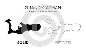 Grand Cayman map. photo