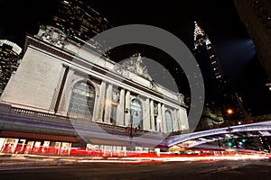 Grand Central on Pershing Square at dusk, New York City