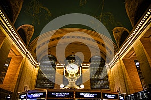 The Famous Clock atop the Information Booth in Grand Central Terminal Main Concourse - Manhattan, New York City photo