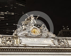 Grand Central Terminal Metal Toned Clock